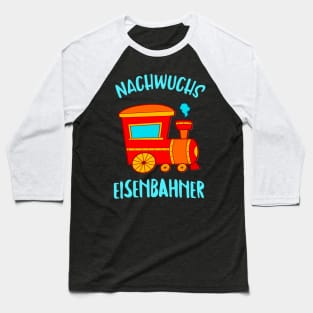 Nachwuchs Eisenbahner Lokomotive Dampflok Kinder Baseball T-Shirt